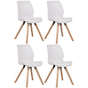 Lot de 4 chaises Luna en plastique