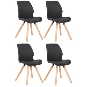 Lot de 4 chaises Luna simili cuir