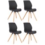 Lot de 4 chaises Luna simili cuir