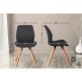 Lot de 4 chaises Luna simili cuir