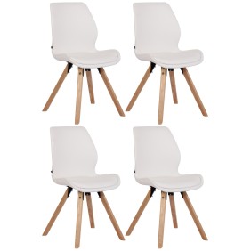 Lot de 4 chaises Luna simili cuir