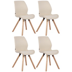 Lot de 4 chaises Luna en tissu