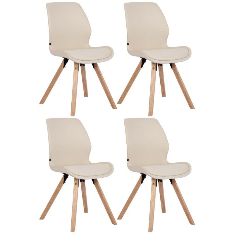 Lot de 4 chaises Luna en tissu