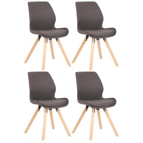 Lot de 4 chaises Luna en tissu