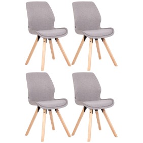 Lot de 4 chaises Luna en tissu