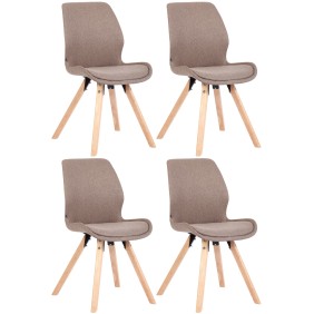 Lot de 4 chaises Luna en tissu