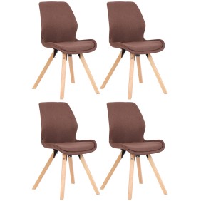 Lot de 4 chaises Luna en tissu