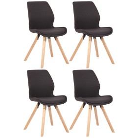 Lot de 4 chaises Luna en tissu