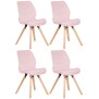 Lot de 4 chaises Luna velours