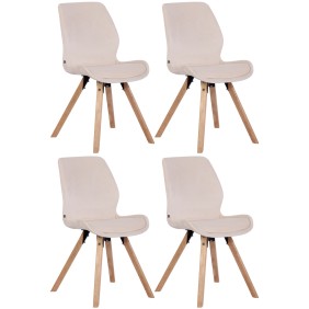 Lot de 4 chaises Luna velours