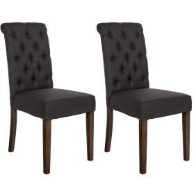 Lot de 2 chaises de salle à manger tissu Lisburn