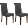 Lot de 2 chaises de salle à manger tissu Lisburn