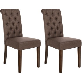 Lot de 2 chaises de salle à manger tissu Lisburn