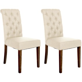 Lot de 2 chaises de salle à manger tissu Lisburn