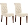 Lot de 2 chaises de salle à manger tissu Lisburn