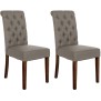 Lot de 2 chaises de salle à manger tissu Lisburn