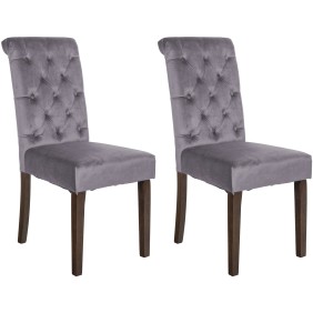 Lot de 2 chaises de salle à manger en velours Lisburn