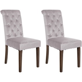 Lot de 2 chaises de salle à manger en velours Lisburn