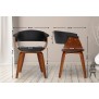 Lot de 2 chaises Bruce simili cuir noyer