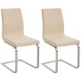 Lot de 2 chaises de salle à manger tissu Belfort