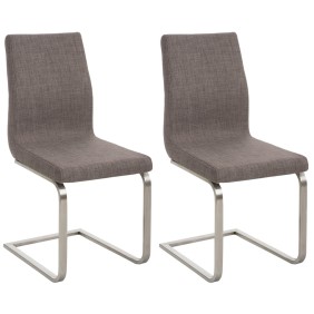 Lot de 2 chaises de salle à manger tissu Belfort