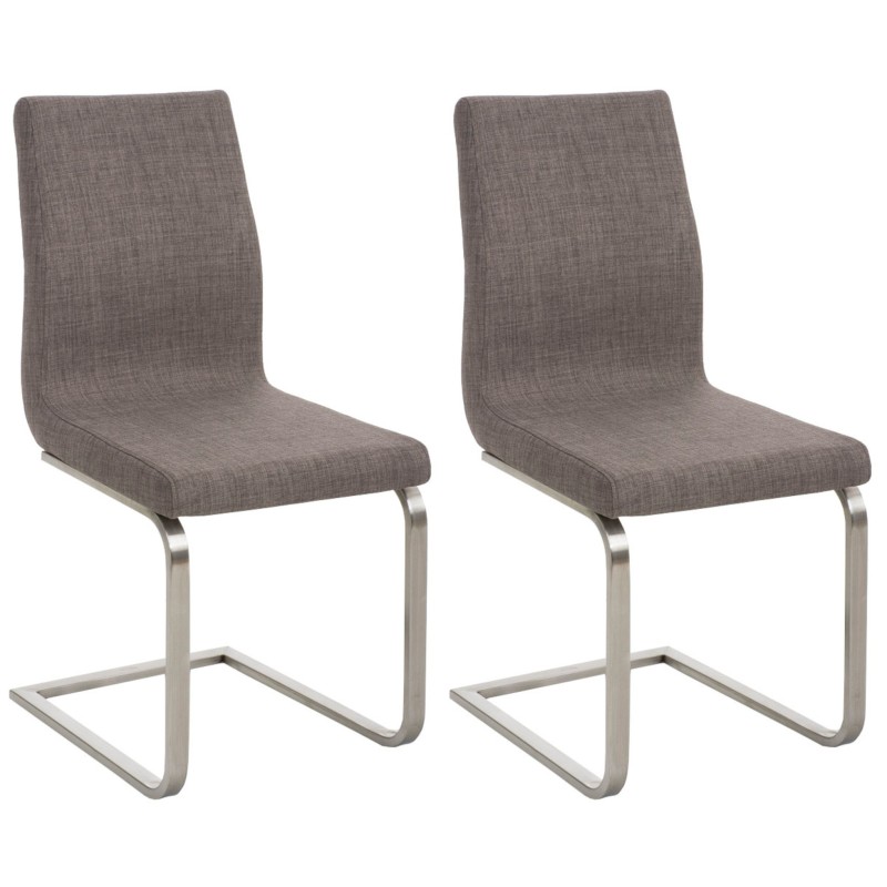 Lot de 2 chaises de salle à manger tissu Belfort