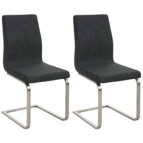 Lot de 2 chaises de salle à manger tissu Belfort