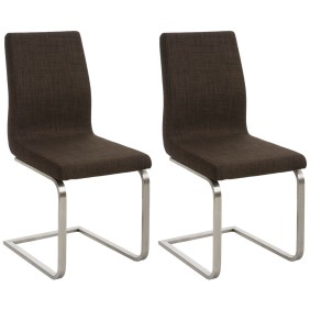 Lot de 2 chaises de salle à manger tissu Belfort