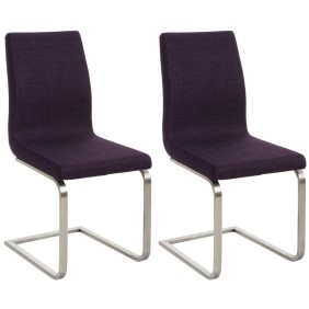 Lot de 2 chaises de salle à manger tissu Belfort