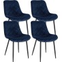 Lot de 4 chaises Springs velours