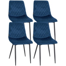 Lot de 4 chaises Telde en velours