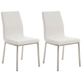 Lot de 2 chaises de salle à manger tissu Colmar