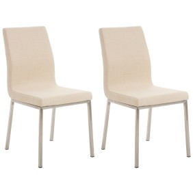 Lot de 2 chaises de salle à manger tissu Colmar