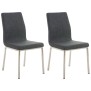 Lot de 2 chaises de salle à manger tissu Colmar