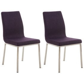 Lot de 2 chaises de salle à manger tissu Colmar