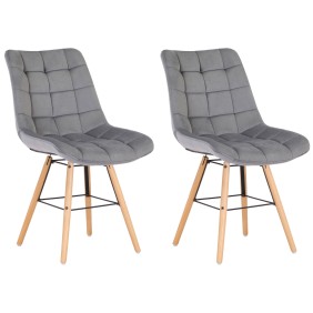 Lot de 2 chaises Leni en velours