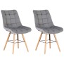 Lot de 2 chaises Leni en velours