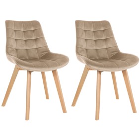 Lot de 2 chaises Brook velours