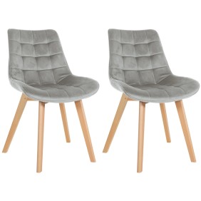 Lot de 2 chaises Brook velours