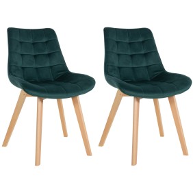 Lot de 2 chaises Brook velours