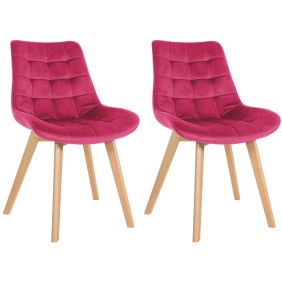 Lot de 2 chaises Brook velours