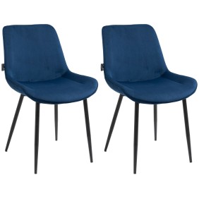 Lot de 2 chaises à repas Victoria en velours