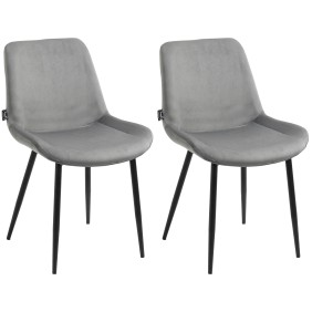 Lot de 2 chaises à repas Victoria en velours