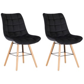 Lot de 2 chaises Leni en velours