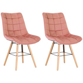 Lot de 2 chaises Leni en velours