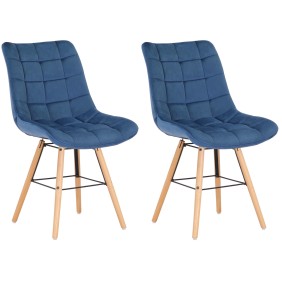 Lot de 2 chaises Leni en velours