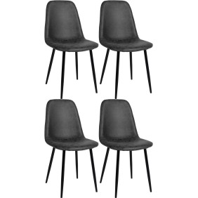 Lot de 4 chaises de salle à manger Napier simili cuir