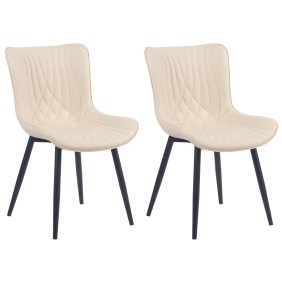 Lot de 2 chaises Brady simili cuir