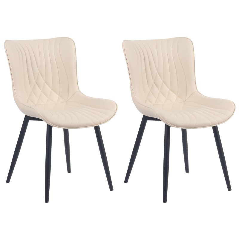 Lot de 2 chaises Brady simili cuir