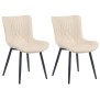 Lot de 2 chaises Brady simili cuir